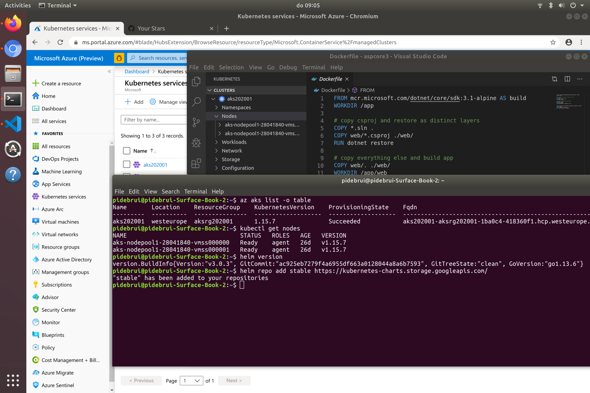 Using Azure on Linux