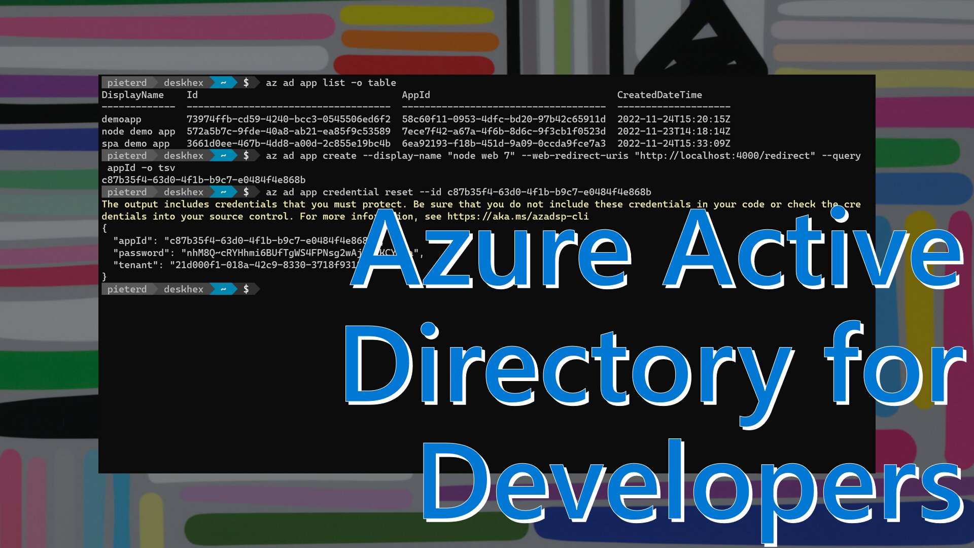 Azure Active Directory app registration and authentication flow overview