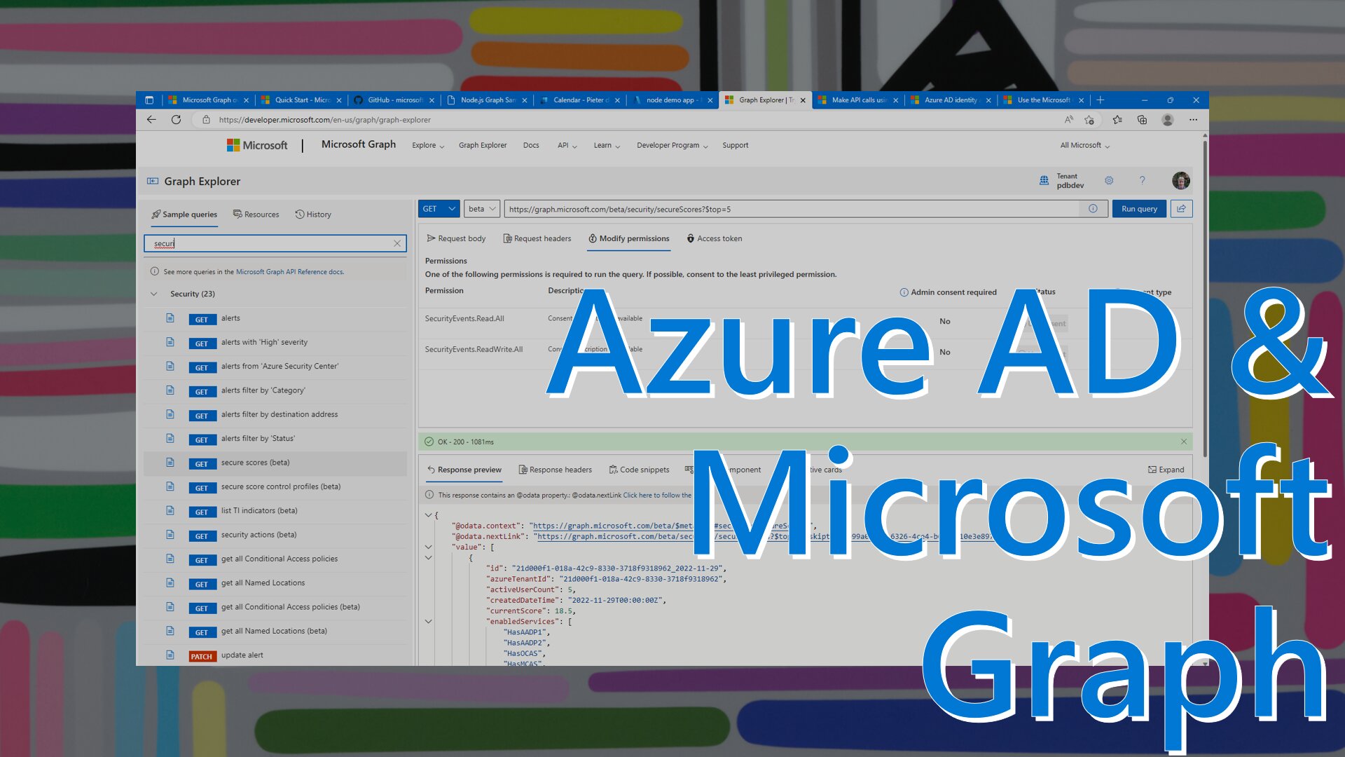 Microsoft Graph quick-start setup for accessing emails and messages