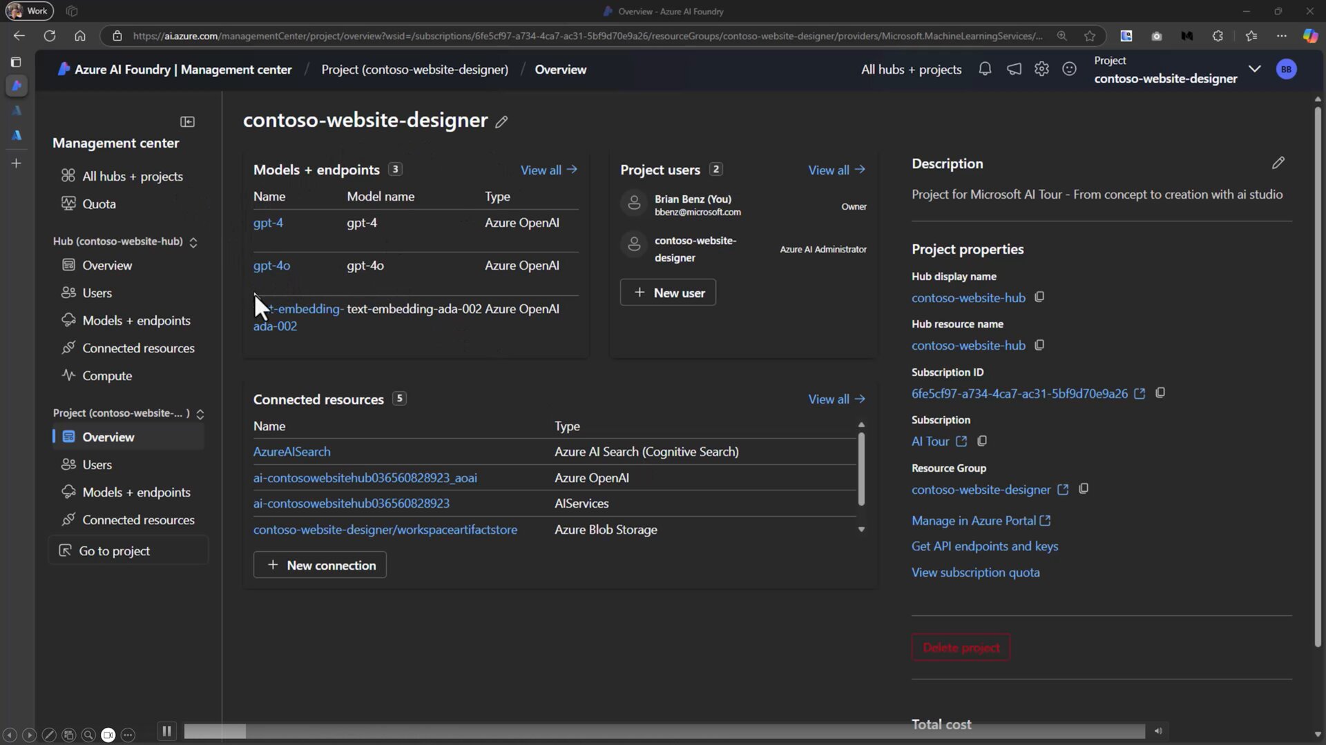 GitHub repository page for the AI Tour Concept to Creation with AI Studio workshop, showing the readme with setup instructions