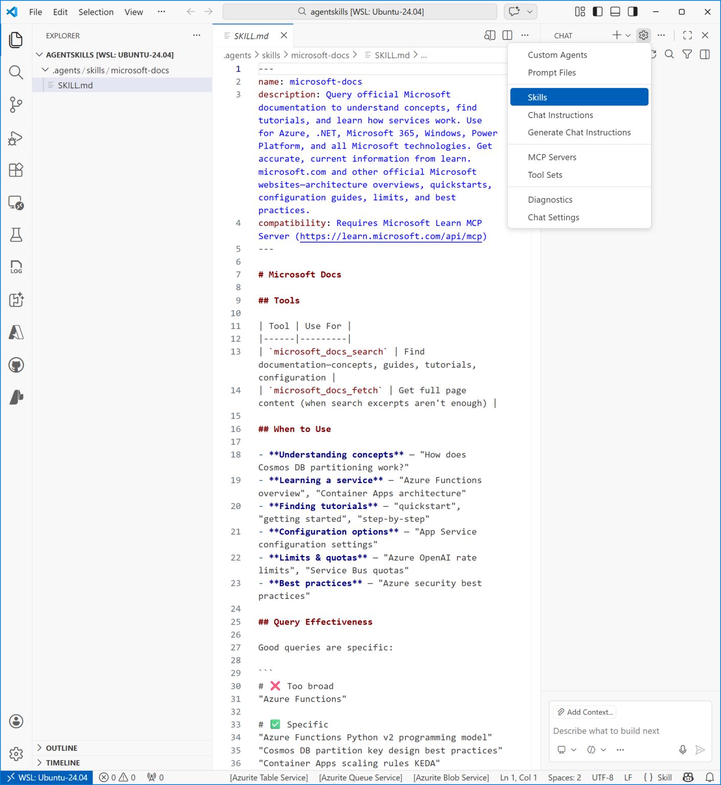 Agent Skills in VS Code
